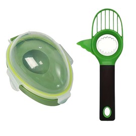 monTTese 3 in 1 Reusable Avocado Storage Container and Peeler, Individual Avocado Storage Container, Avocado Peeler, Avocado Slicer, Avocado Tools