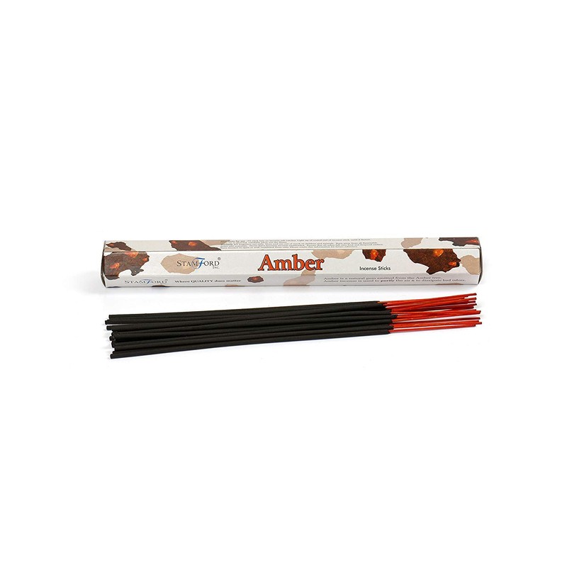 STAMFORD INC. 37111 Amber Incense Sticks, 20 Sticks x 6