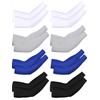 Mudder 8 Pairs UV Sun Protection Arm Sleeves Compression Arm