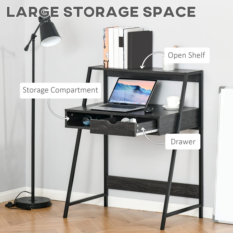 HOMCOM Home Office Desk, Computer Desk with A Frame for