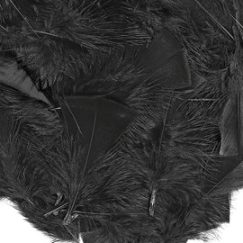 Soarer Black Turkey Feathers - 300pcs 3-5inch Feathers for DIY Crafts,Wedding Home Party Decorations,Dream Catcher Supplies(Black)