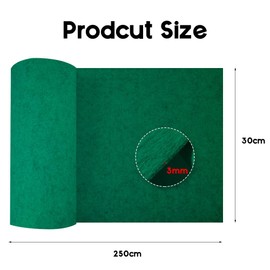 Yuragim Felt Roll Felt Fabric, Felt Sold by the Metre 30 cm x 250 cm x 3 mm Felt Fabric Craft Felt Decorative Felt Pocket Felt Mat for DIY Storage Bag Felt Underlay Patchwork Sewing Crafts Christmas