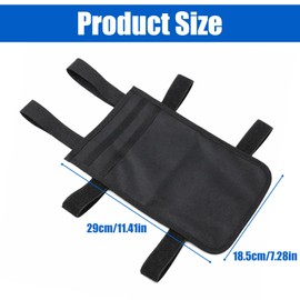 Crutch Bag, Water-Resistant Portable Crutches Accessories Storage Organizer with 2 Pockets Lightweight Crutch Accessories Storage Pouch for Underarm Crutches Phone Wallets Keys Water Bottle Glasses