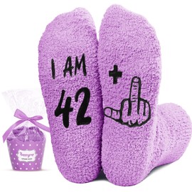 HAPPYPOP 43rd Birthday Gifts Ideas for Women - Socks for 43 Year Old Woman, Cool 1982 Birthday Gifts for Female