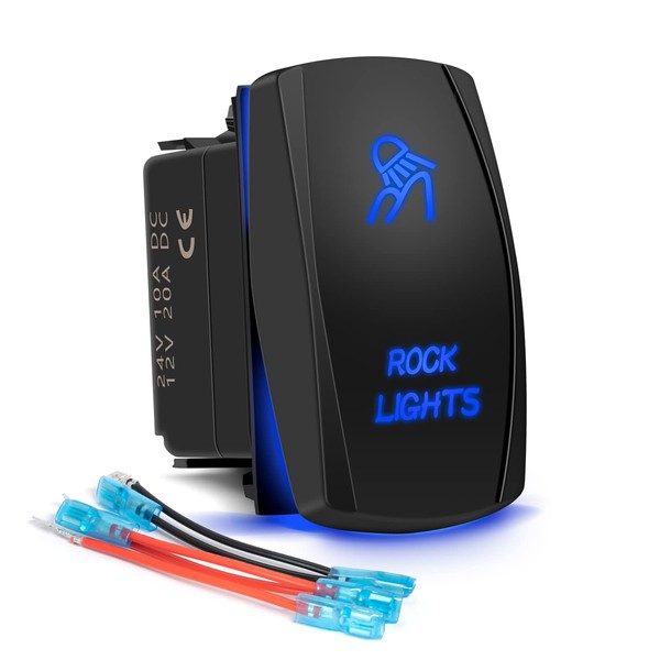 Rock Lights Rocker Switch 5Pin Laser On/Off Blue LED Light