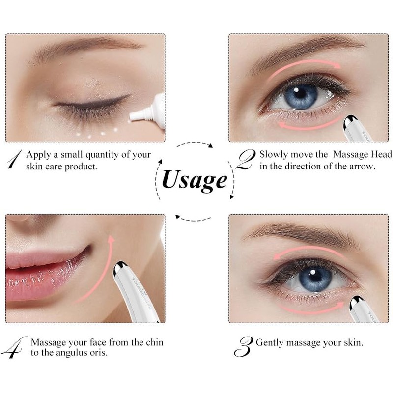 TOUCHBeauty Beheiztes Augenmassagegerät, 40 °C