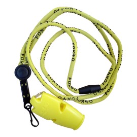 FOX40 MICRO 110db Whistle (Yellow), Lanyard Included, Pealess Construction (No Cork Balls), STRAZAR (STR-WHSM-Y)