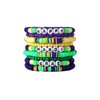 Nexoluxa Mardi Gras Bracelets Surfer Heishi Bracelets for Women Stackable