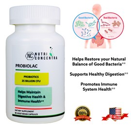 Herbs SRA Stomach Bloating Reduce Probiotics, Biomedical Formula, Super Strength, 90 Caps.