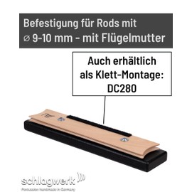 Schlagwerk DC280M DynaCrasher - Add-on for Any Drum Setup, for Cajon and Drum Set - Can be Mounted on 9-10 mm Rods - for Hand, Sticks, Rods or Brush - Additional Snare, Sizzle and Crasher Sounds