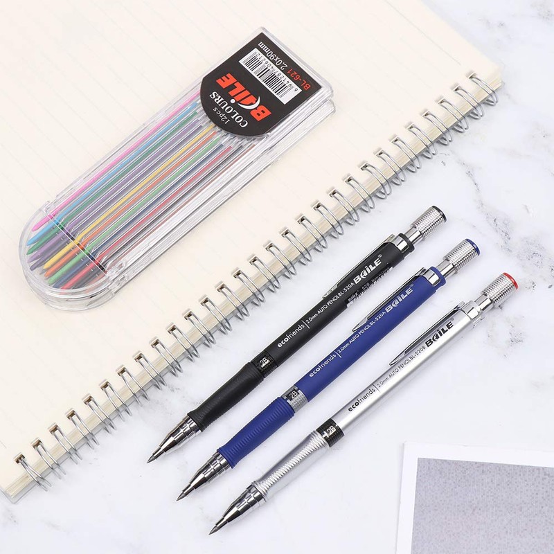 5pcs 2.0 mm Mechanical Pencil Lead Holder Set, 3pcs Automatic