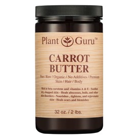 Carrot Butter 32 oz. 100% Pure Raw Fresh Natural Cold Pressed. Skin Body and Hair Moisturizer, DIY Creams, Balms, Lotions, Soaps.