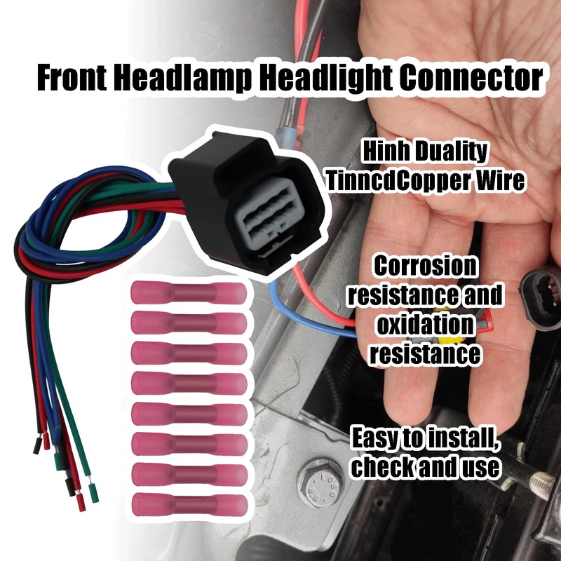 Front Headlamp Headlight Connector Fit for Honda Accord 2018-2022 8-Way
