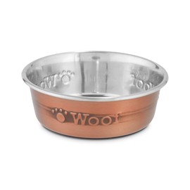 Harmony Copper Woof Stainless Steel Dog Bowl 2 Cups