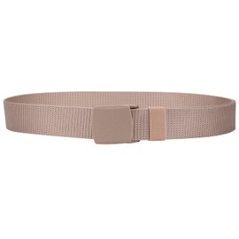 WedDecor Nylon Webbing Military-Style Belt, 1.5" Canvas Belt with Flip Plastic Buckle, Combat Webbing Belt for Cargo Pants, Tactical Belt for Military Wear, Outdoor, Cream