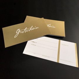 30 Edelmix Voucher Cards Gift Vouchers – Elegant Neutral Gold, Silver and Black/Beige