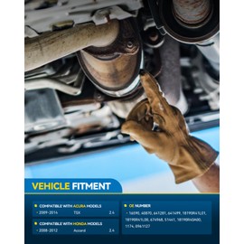 PHILTOP Catalytic Converter Kit Compatible with Honda, Acura 2008-2012 Accord 2.4L, 2009-2014 TSX 2.4L High Flow Catalytic Converter for 16590, 641499, 40870 (EPA Compliant)