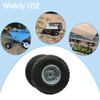 AMZDIAI 10-Inch 4.10/3.50-4 Tire and Wheel Flat Free, Heavy Duty
