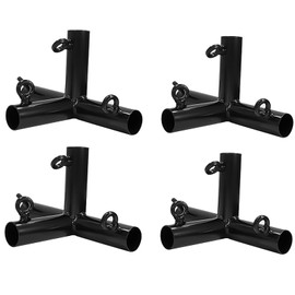Aoneky 4pcs 4 Way Corner Canopy Fitting - Fits 1" EMT - Cage Frame Corner Kit for Golf Basebal Batting Cage