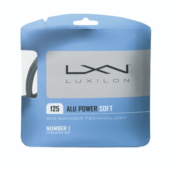 Wilson Sporting Goods LUXILON Big Banger ALU Power Soft 125 Tennis String, Silver, 16L-Gauge (WRZ990101)