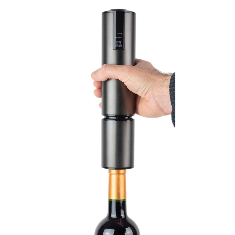Peugeot Elis Touch Rechargeable Electric Corkscrew With Foil Cutter, Carbone