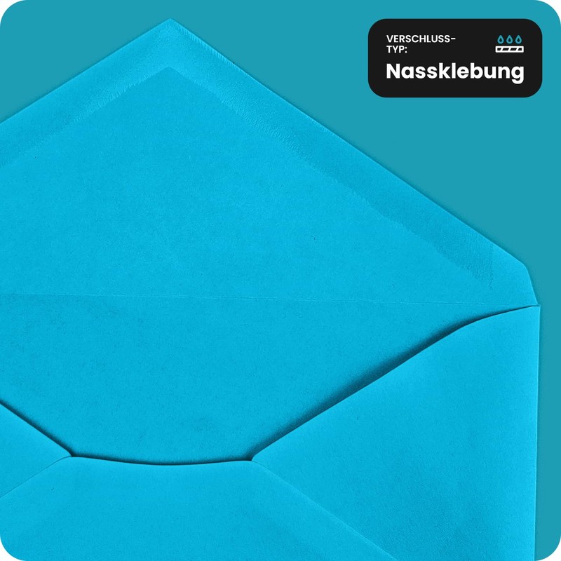 Netuno Pack of 50 Black DIN Long Envelopes 110 x