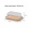 Lacor - 62898 - Butter Container, Bamboo Base, Borosilicate Glass