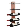 AIYMO Wall Mounted Wine Rack Solid Wood Back Metal Wine