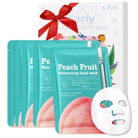 CAKAILA Face Sheet Mask Skincare,Hydrating Spa Face Mask For Sensitive Skin,Moisturize,Soothing,Brighten,Nourish for All Skin Types,Natural Skin Care Spa Face Mask for Women Men Girls,Pack of 6
