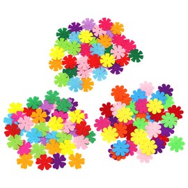 JIHUOO 120 Pcs Small Felt Flowers Mixed Color Craft Flowers Paper Crafting Flowers Fabric Flower Embellishments Faux Flower Heads Wedding Party Decorations
