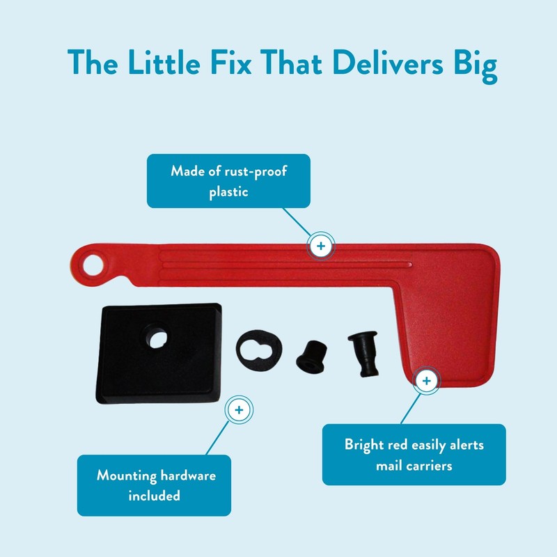 Architectural Mailboxes Plastic Mailbox Flag Replacement Kit, Red