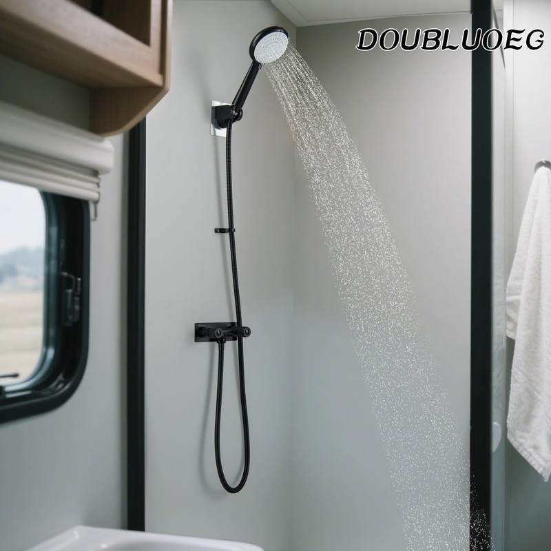 DOUBLUOEG RV Shower Faucet, Metal Camper Shower Faucet with Hose