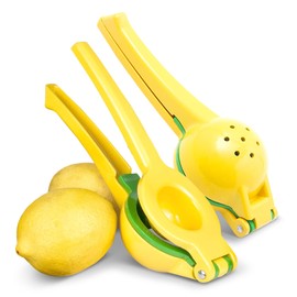 Cheer Collection Heavy-Duty Lemon Squeezer - Manual Citrus Juicer for Maximum Extraction, Easy-to-Use Lime Squeezer with Built-In Strainer, Ergonomic Hand Juicer Press