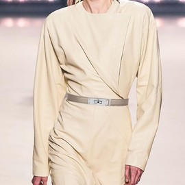 HEVIBK Leather Belt Women's Belt Waist Belt Women's Belt Leather Denim Belt Genuine Leather 18 mm Wide Narrow Belt, Light Khaki/Silver