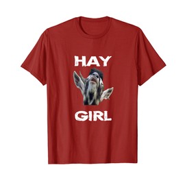 Hay Girl Screaming Goat T-Shirt Funny Goat Girl Tee