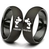 XAHH His and Hers Matching Set Couple Titanium Steel Rings