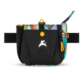 OllyDog Backcountry Day Bag | Hands-Free Dog Training Treat Pouch | Fanny/Hip Pack with Zipper Closure & Built-in Poop Bag Dispenser | Removable Waist Clip (Cloud9)