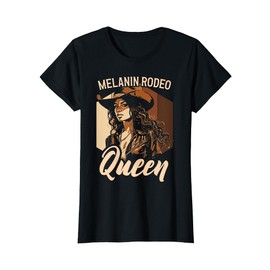 Melanin Rodeo Queen Bronc Riding African American T-Shirt