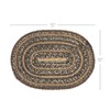 VHC Brands Country Espresso Table Placemat Brown Black Tan Jute
