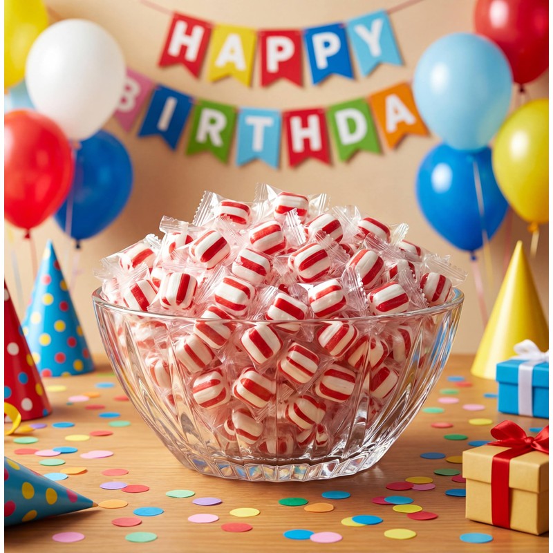 Soft Peppermint Puffs - 1 lb of Red and White