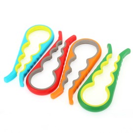 Multi-Color Bottle Opener and Can Opener for Weak Hands, Elderly Arthritis, Elderly, Jar Lid Opener with Rubber Pad for Jar Opener and Corkscrew Opener (blue-green)