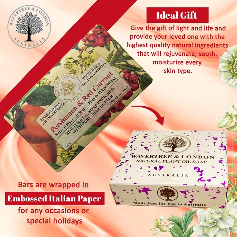 Wavertree & London Persimmon & Red Currant Scented Natural Soap