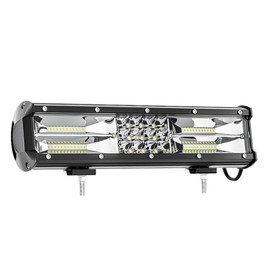 RUNEWAX LED Light Bar 12 inch 60 Chip 6000K White Spot Flood Beam Combo for SUV Offroad Car Powersports Tractor Boat Marine Lawn Mower, 12V Waterproof IP68