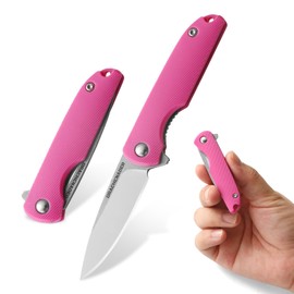 DRACHENADER MINI-FREE-WOLFT Hot Pink Pocket Knife Scalpel Pocket Knife, Small Mini Folding Scalpel Knife with 5pcs #24 Replaceable Blades