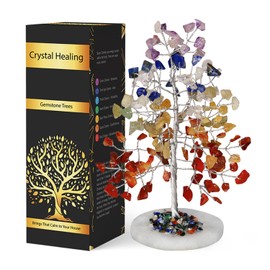 7 Chakra Tree - Chakra Tree of Life Crystal Tree - Gemstones and Crystals - Money Tree - Positive Energy - Spiritual Stuff - Reiki Crystals and Healing Stones - Holistic Gifts