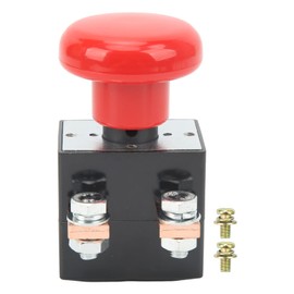 NDNCZDHC Emergency Stop Button Switch IP67 Waterproof 220‑250A 12V/24V/36V/48/60V/72V/84V/120V/220V 50mm Mouting Hole for Vehicles Forklifts