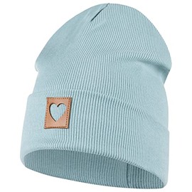 Smarilla Beanie Hat Girls Women Children Transition Hat Ribbed, turquoise