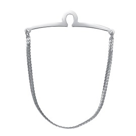 Yoursfs Silvery Tie Chain for Men Stainless Steel Tie Clip Fastener Necktie Chain Tie Clips for Jewelry