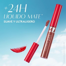 ésika – Labial Líquido COLORFIX Liquid Tattoo Mate 6 ml +24H No Transfer, Acabado Mate, Color Intenso Con Aceite de Argán (Nude Caramel)