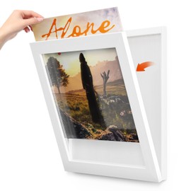 Emfogo Vinyl Record Frame for the Wall, Vinyl Record Display Frame, Album Frames for 12x12 Inch LP Album Cover (1 Pack/White)